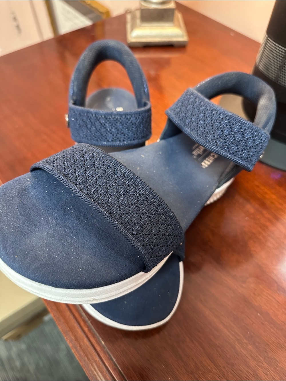 Sketchers Martha Stewart collection Navy Strappy Sandals - Picture 3 of 7